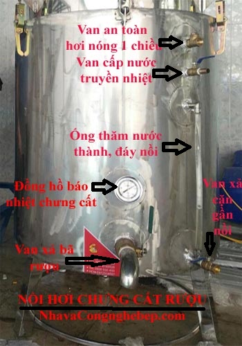 Nồi Nấu Rượu 10 Kg Inox Lõi Đồng VinSun