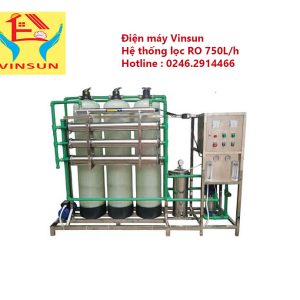 Dây chuyền lọc nước tinh khiết RO công nghiệp 750l/h Vinsun phân phối