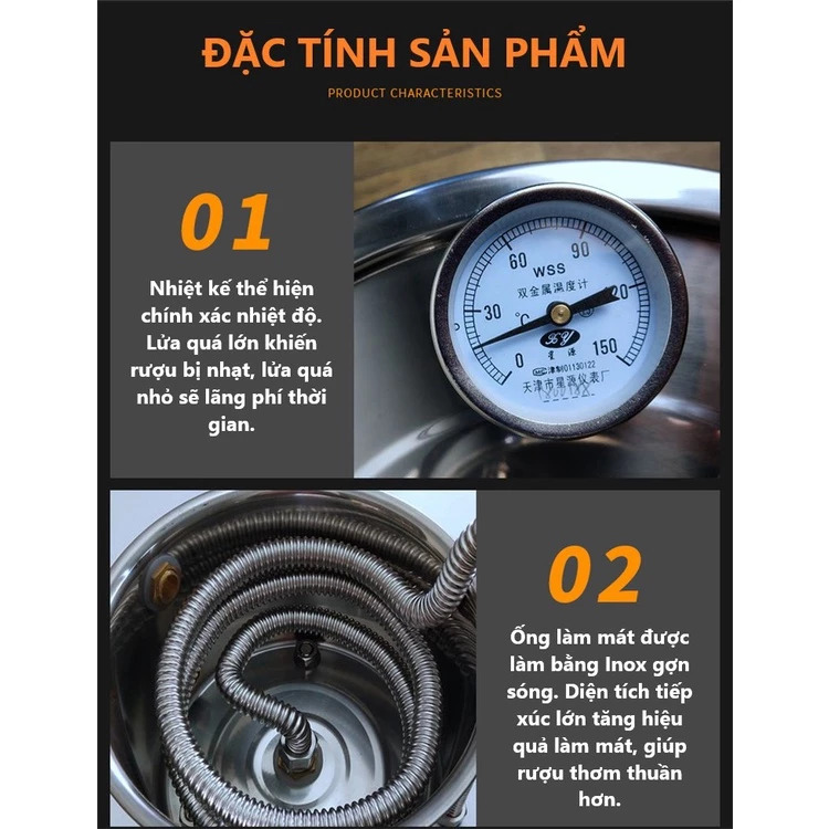 NỒI CHƯNG CẤT RƯỢU TINH DẦU MINI DUNG TÍCH 20L NỒI CHƯNG CẤT RƯỢU TINH DẦU MINI DUNG TÍCH 20L