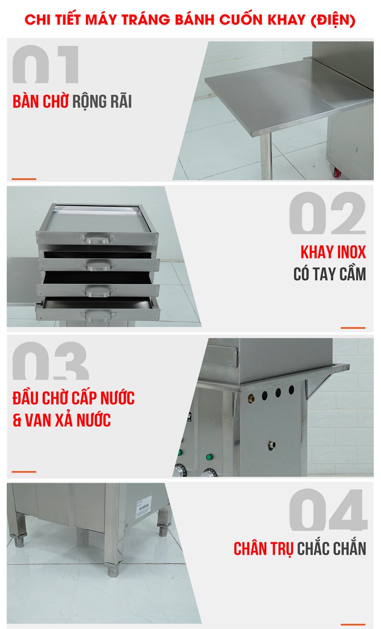 MÁY TRÁNG BÁNH CUỐN BẰNG KHAY VINSUNCOM MÁY TRÁNG BÁNH CUỐN BẰNG KHAY VINSUNCOM