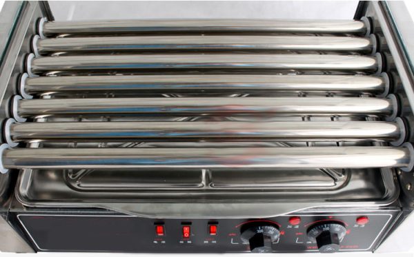 MÁY NƯỚNG XÚC XÍCH TỰ ĐỘNG 7 THANH (KÍNH CONG)