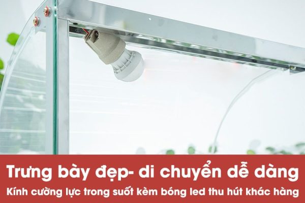 MÁY NƯỚNG XÚC XÍCH TỰ ĐỘNG 7 THANH (KÍNH CONG)