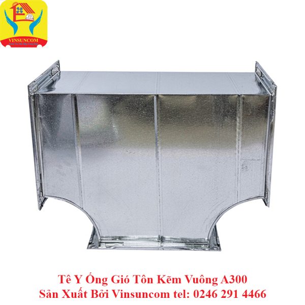 TÊ Y ỐNG GIÓ TÔN KẼM VUÔNG A300 VINSUN SẢN XUẤT