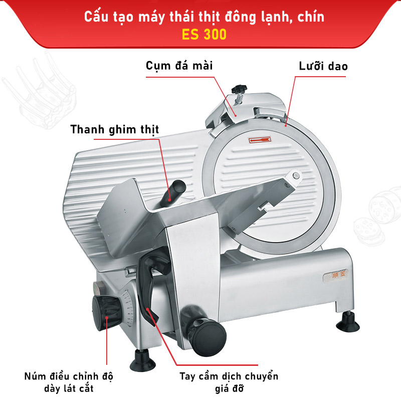 Máy Thái Thịt Chín Thịt Đông Lạnh ES300 Phân Phối Bởi Vinsun Máy Thái Thịt Chín Thịt Đông Lạnh ES300 Phân Phối Bởi Vinsun