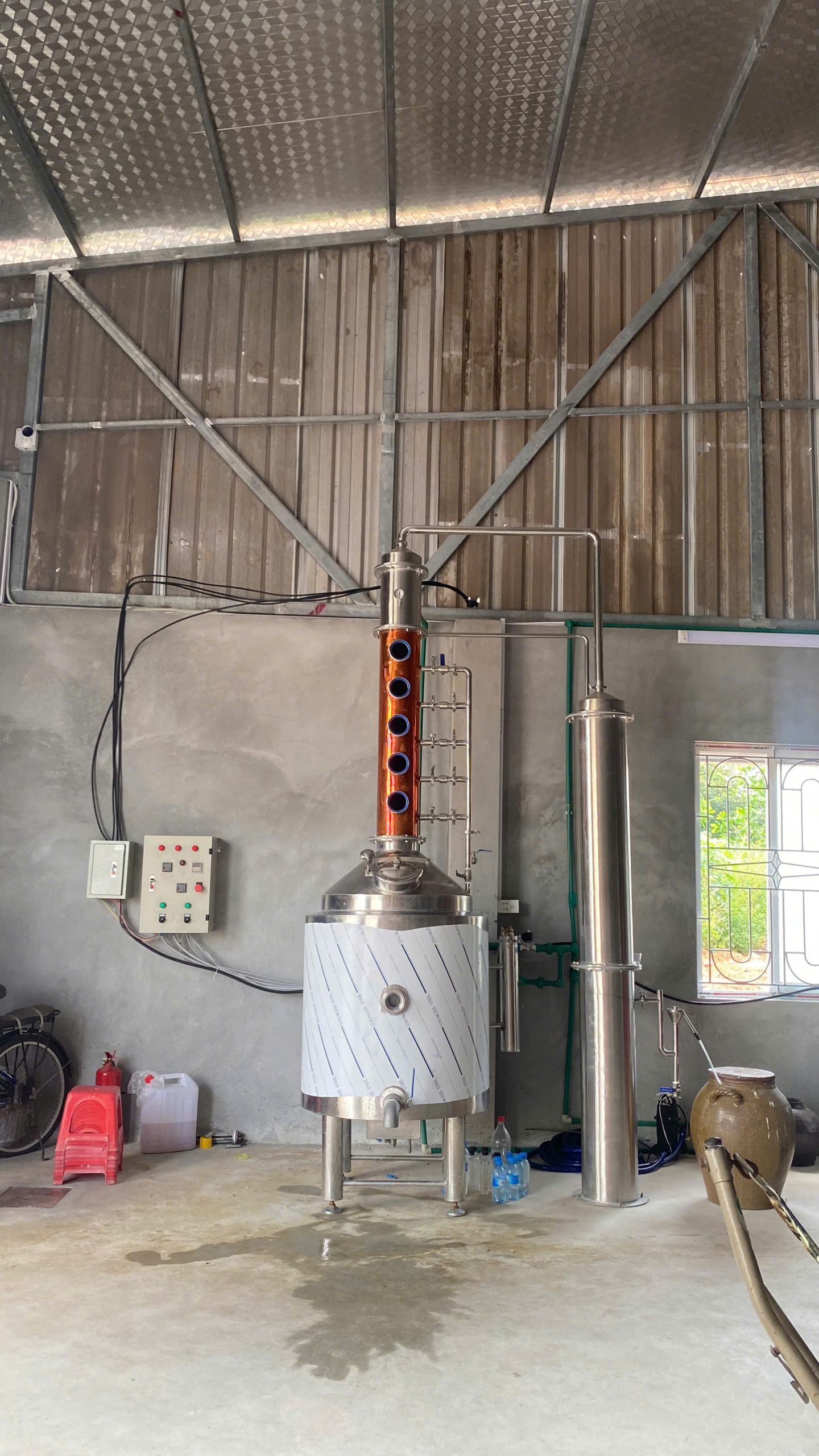 Nồi Nấu Rượu Inox Dạng Tháp Đồng Nấu 50Kg Gạo Điện Tự Động VinSun Nồi Nấu Rượu Inox Dạng Tháp Đồng Nấu 50Kg Gạo Điện Tự Động VinSun